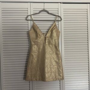 The Room Metallic Gold Mini Dress Club Party Dress Cocktail Dress New Year’s Eve